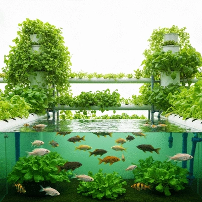 Aquaponics ecosystem