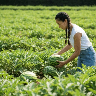 Watermelon harvesting