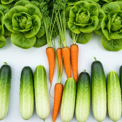 Fresh hydroponic vegetables ready for harvest