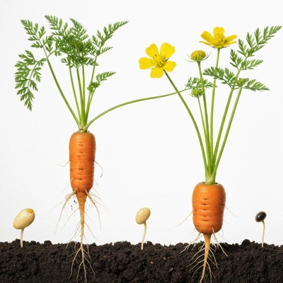Carrot plant lifecycle