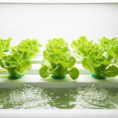 Hydroponic lettuce growing setup