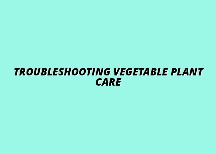 Troubleshooting Vegetable Plant Care